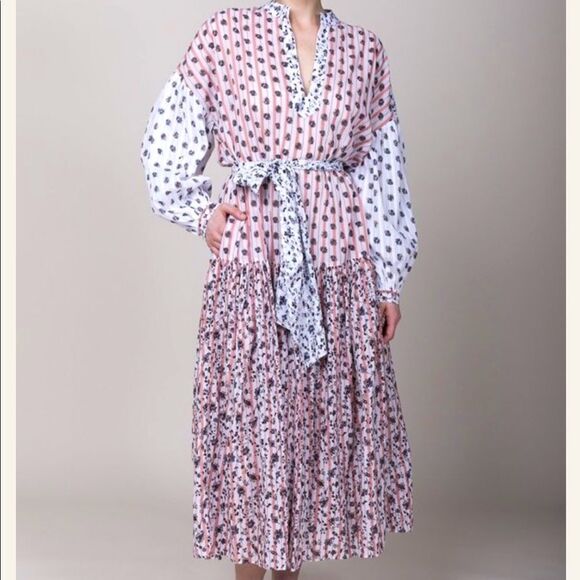 Ulla Johnson Selvi Midi Dress Mixed Floral Print - Picture 1 of 5